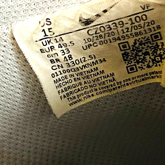 Nike Air Force 1 Low '07 LV8 Paint Splatter White Sail Sneakers Size 15 Men's - Picture 7 of 12